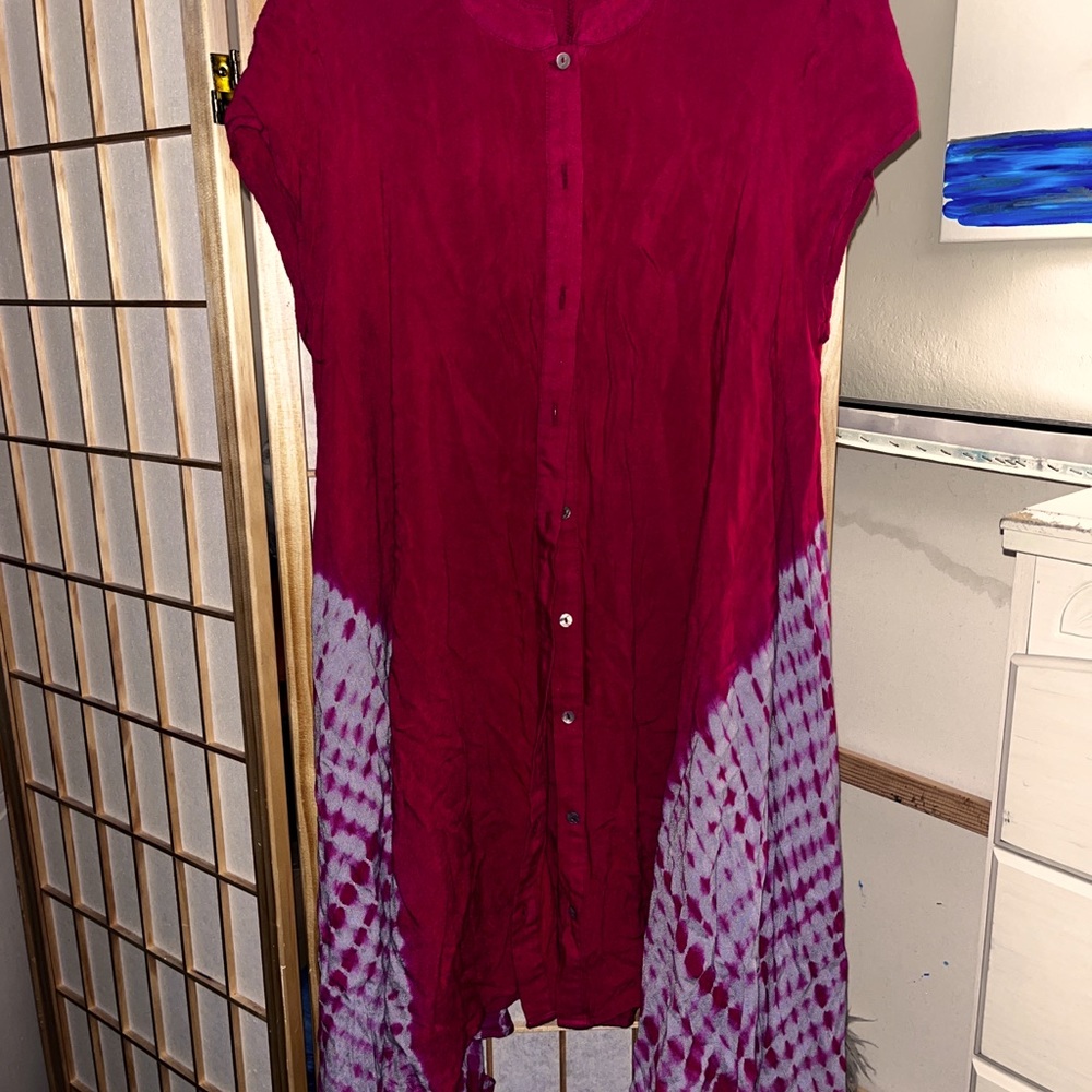 Tye dye button down Entro dress or tunic